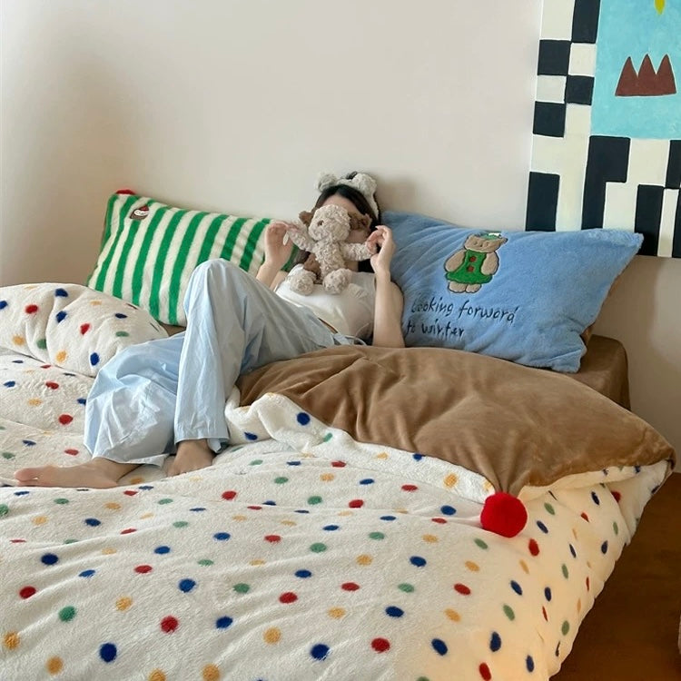 Teddy Velvet Duvet Cover Set
