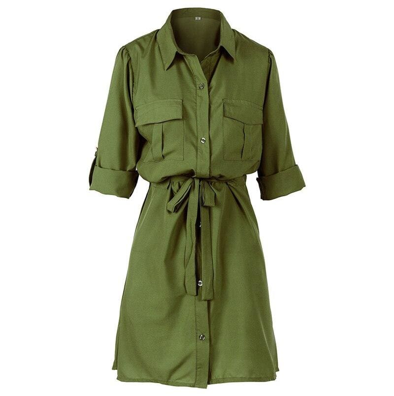 Autumn Casual Plain T Shirt Dress
