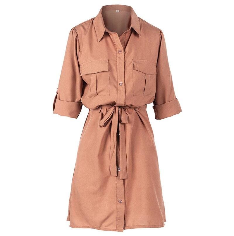 Autumn Casual Plain T Shirt Dress