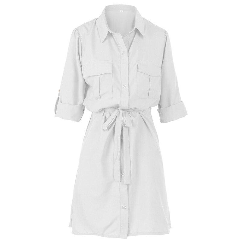 Autumn Casual Plain T Shirt Dress