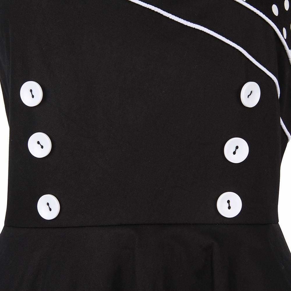 Dress Vintage Rockabilly Swing Polka Dot Print Plus Size