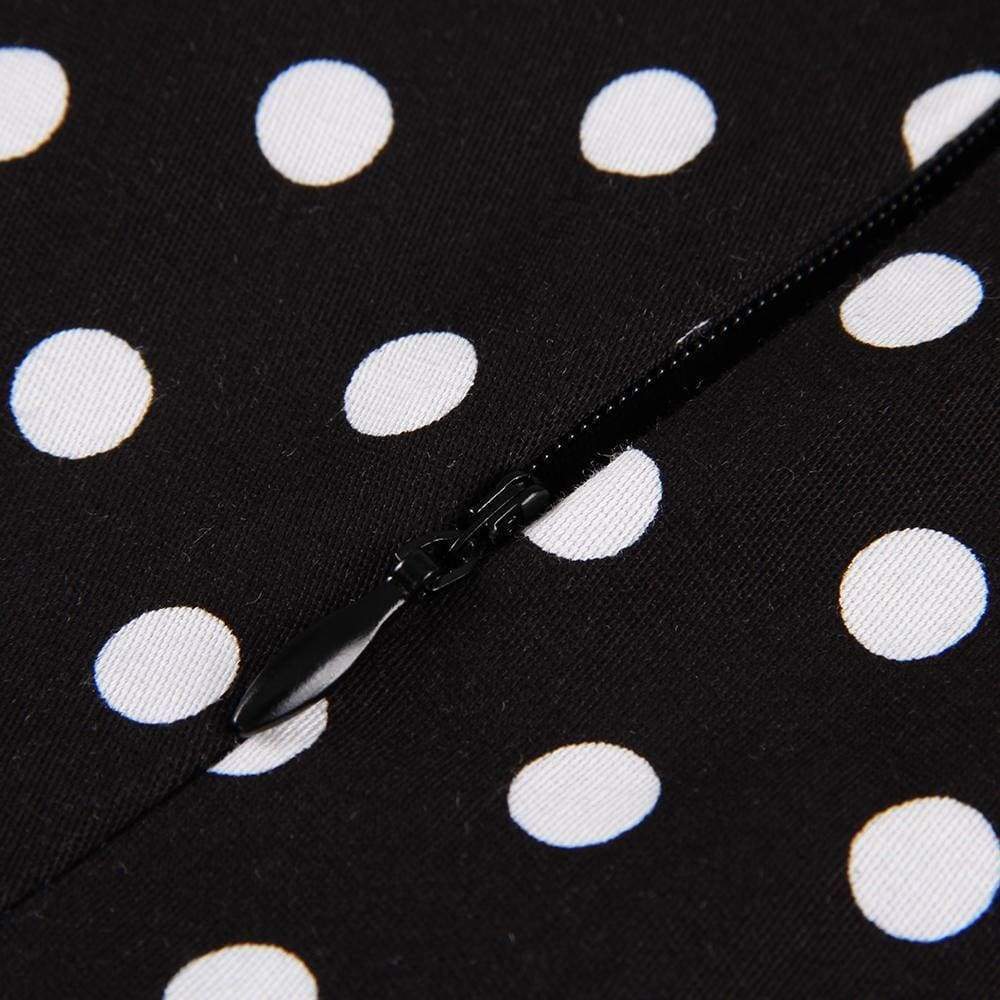 Dress Vintage Rockabilly Swing Polka Dot Print Plus Size