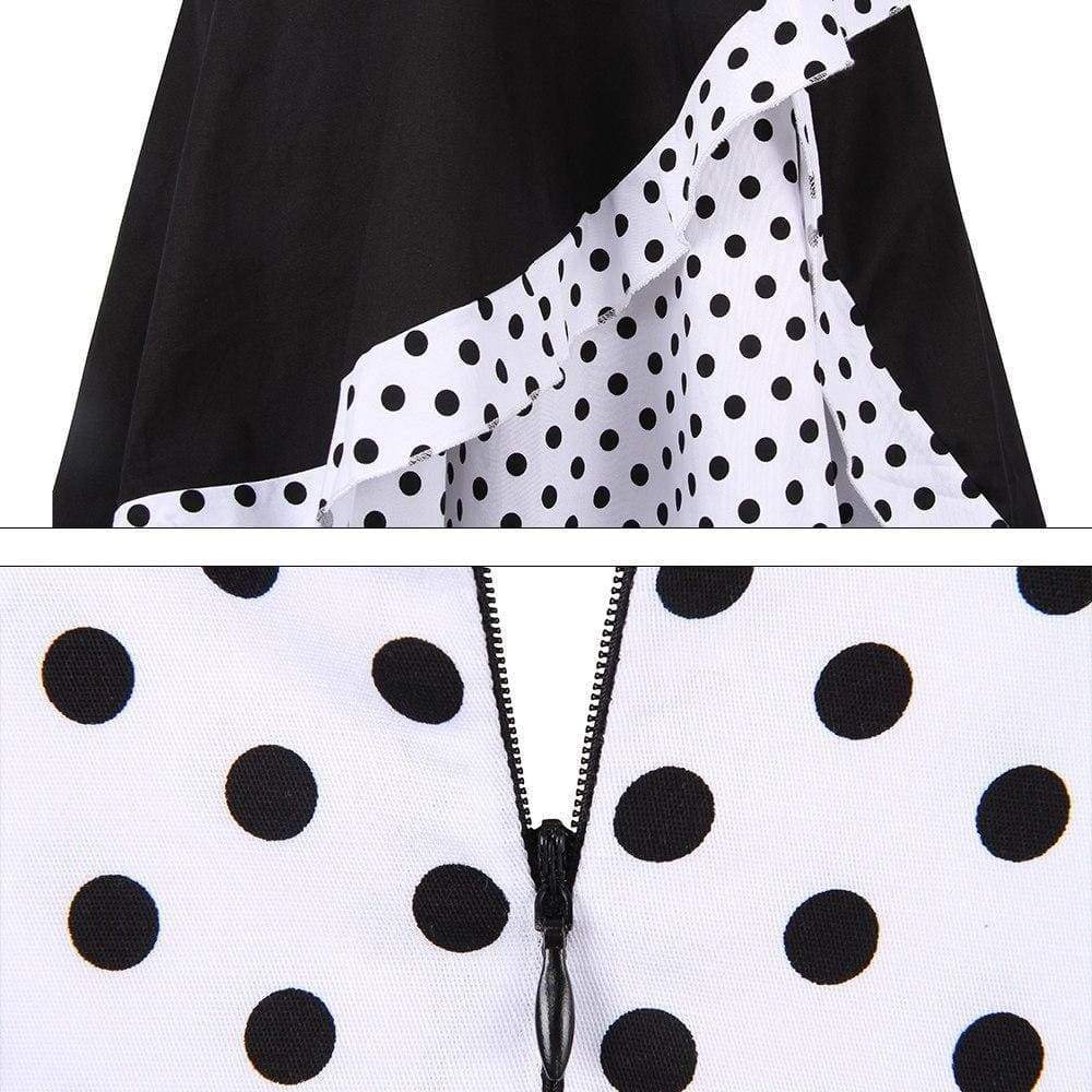Dress Vintage Rockabilly Swing Polka Dot Print Plus Size