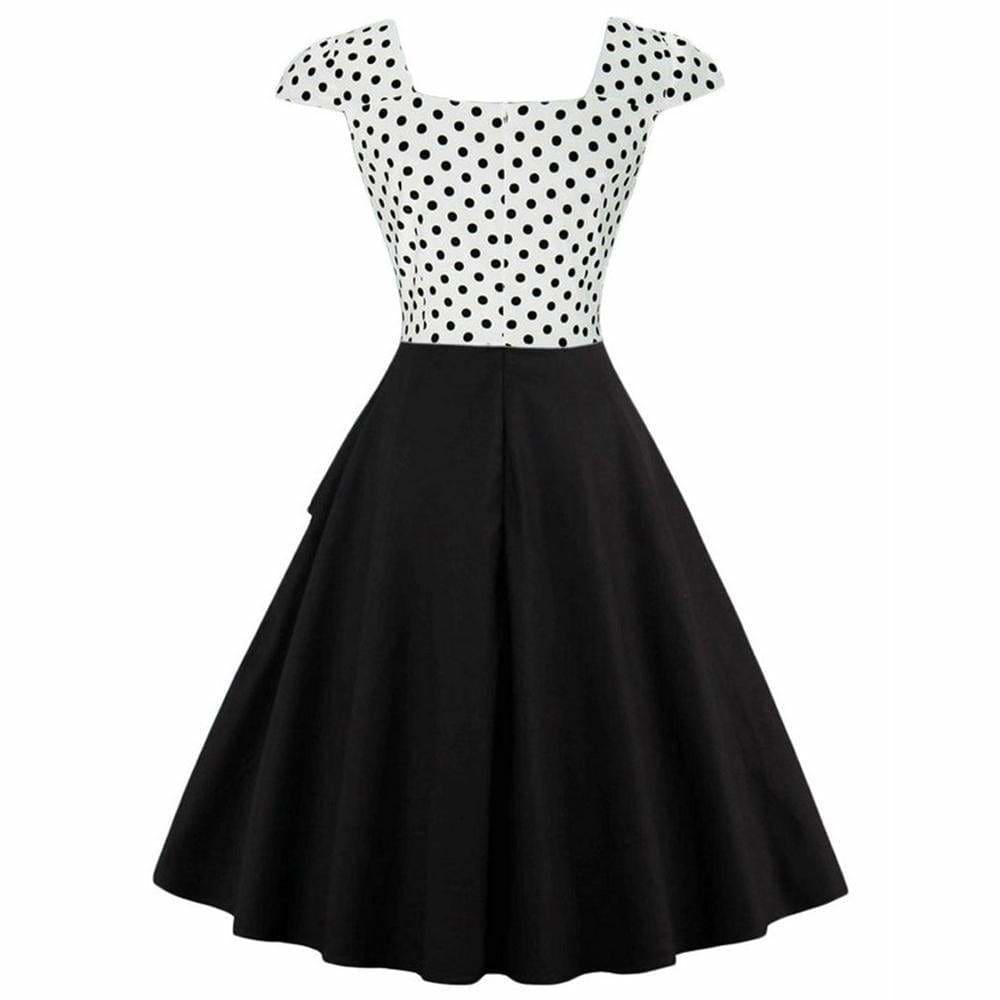 Dress Vintage Rockabilly Swing Polka Dot Print Plus Size