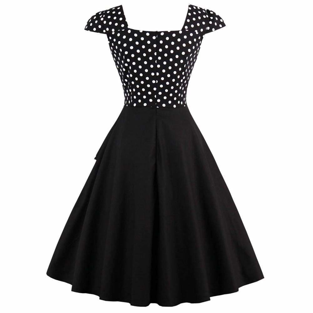 Dress Vintage Rockabilly Swing Polka Dot Print Plus Size