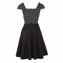 Dress Vintage Rockabilly Swing Polka Dot Print Plus Size