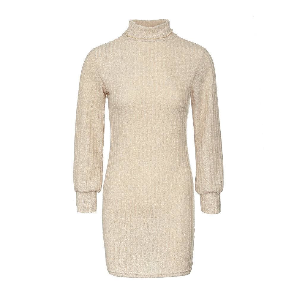 Ladies Casual Sweatshirt Long Sleeve Knit Slit Dress Sweater Hoodie Jumper Top Loose Winter Bodycon Party Dress