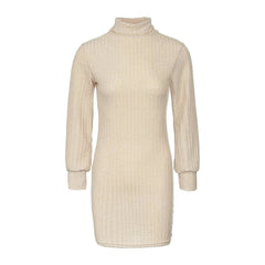 Ladies Casual Sweatshirt Long Sleeve Knit Slit Dress Sweater Hoodie Jumper Top Loose Winter Bodycon Party Dress