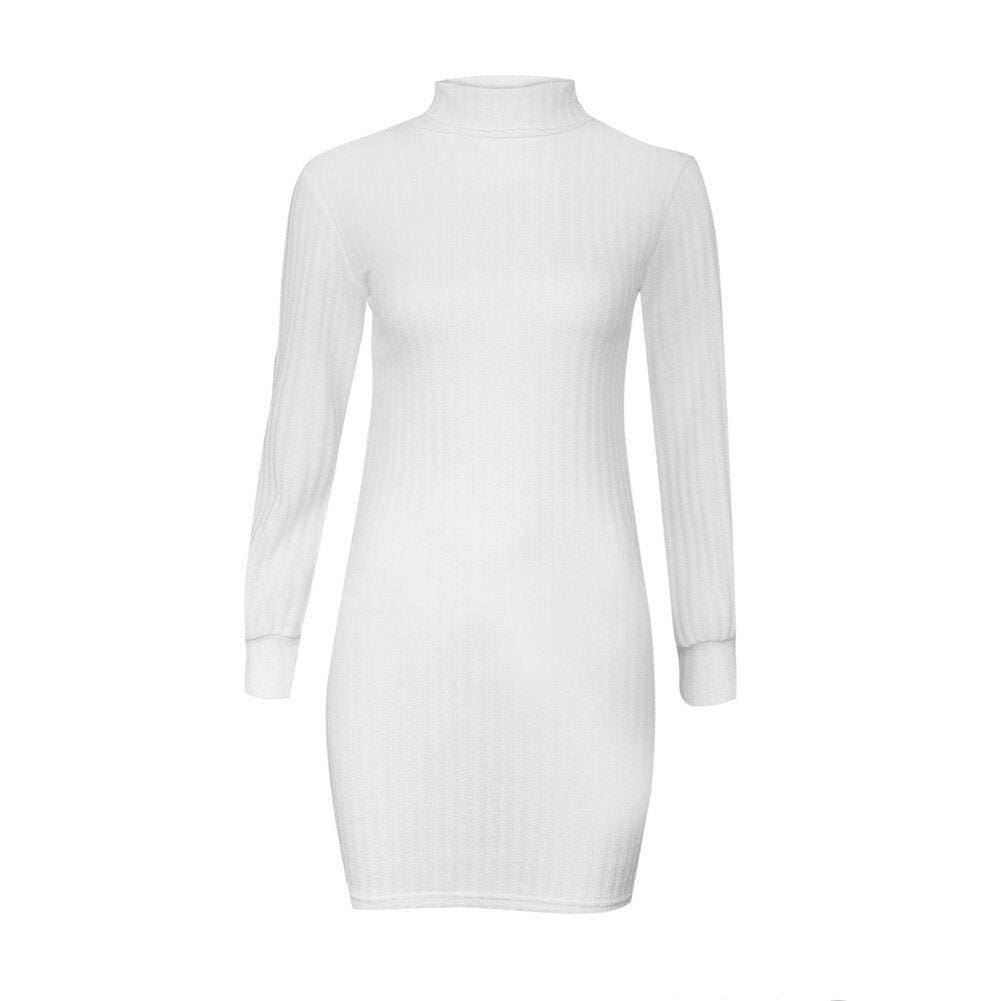 Ladies Casual Sweatshirt Long Sleeve Knit Slit Dress Sweater Hoodie Jumper Top Loose Winter Bodycon Party Dress