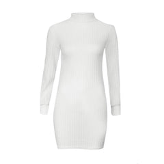 Ladies Casual Sweatshirt Long Sleeve Knit Slit Dress Sweater Hoodie Jumper Top Loose Winter Bodycon Party Dress