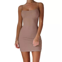 Summer Dress Spaghetti Strap Bodycon Mini Beach Sundress
