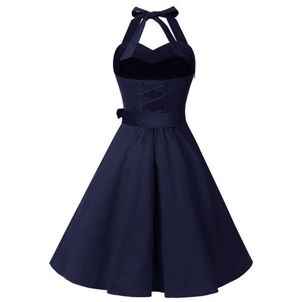 Vintage Halter Sleeveless Dresses Party Night Dress