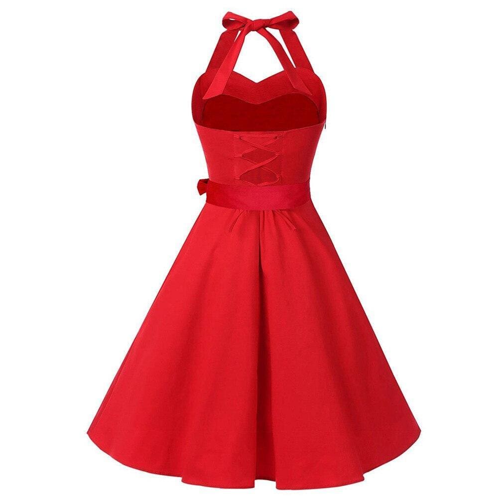 Vintage Halter Sleeveless Dresses Party Night Dress