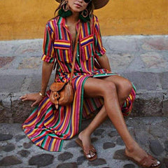 WomenBoho Beach Summer Holiday Maxi Dress