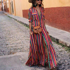 WomenBoho Beach Summer Holiday Maxi Dress