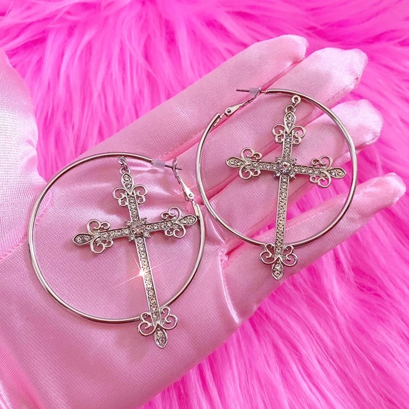Y2k Cross Earrings
