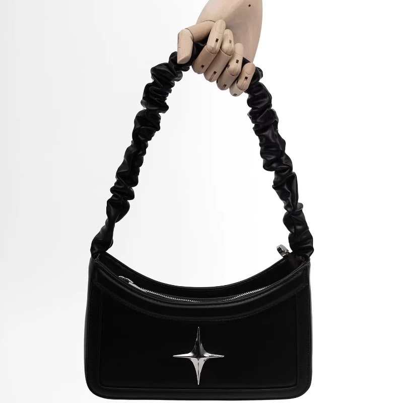 Black Leather Y2k Bag