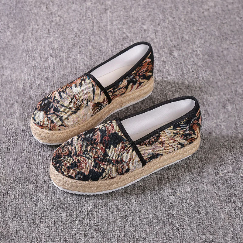 Vintage Flatform Slip-On Shoes