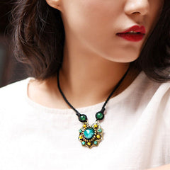 Vintage Ethnic Pendant Necklace