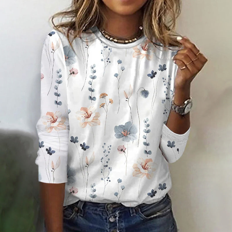 Casual Floral Print T-Shirt