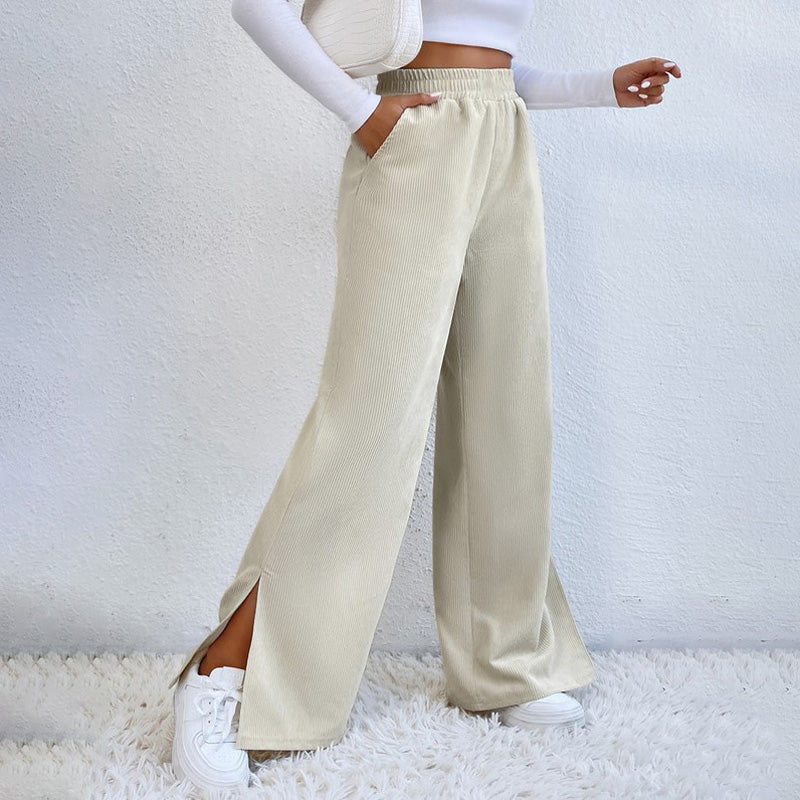 Casual Solid Colour Trousers