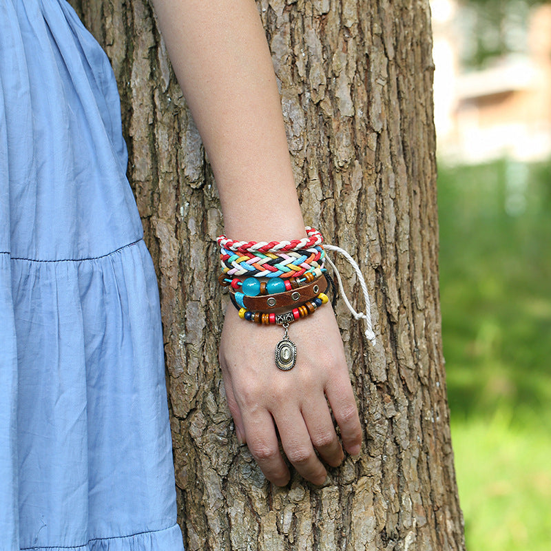 Vintage Woven Bracelet Set