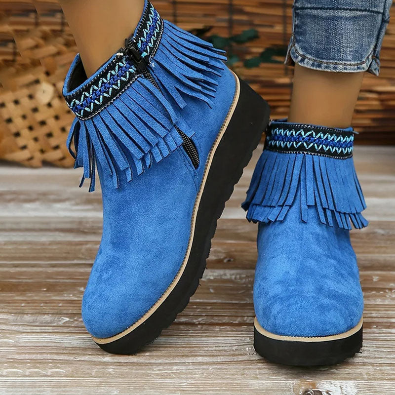 Vintage Fringed Boots