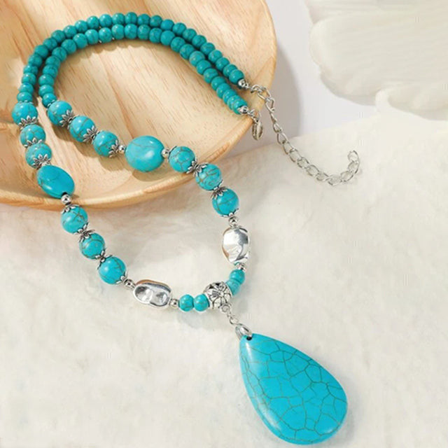 Bohemian Beaded Pendant Necklace