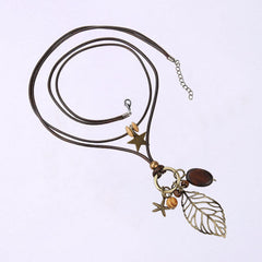 Vintage Leaf Pendant Necklace