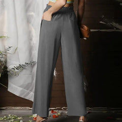 Solid Wide Leg Pants