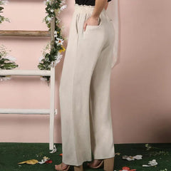 Solid Wide Leg Pants