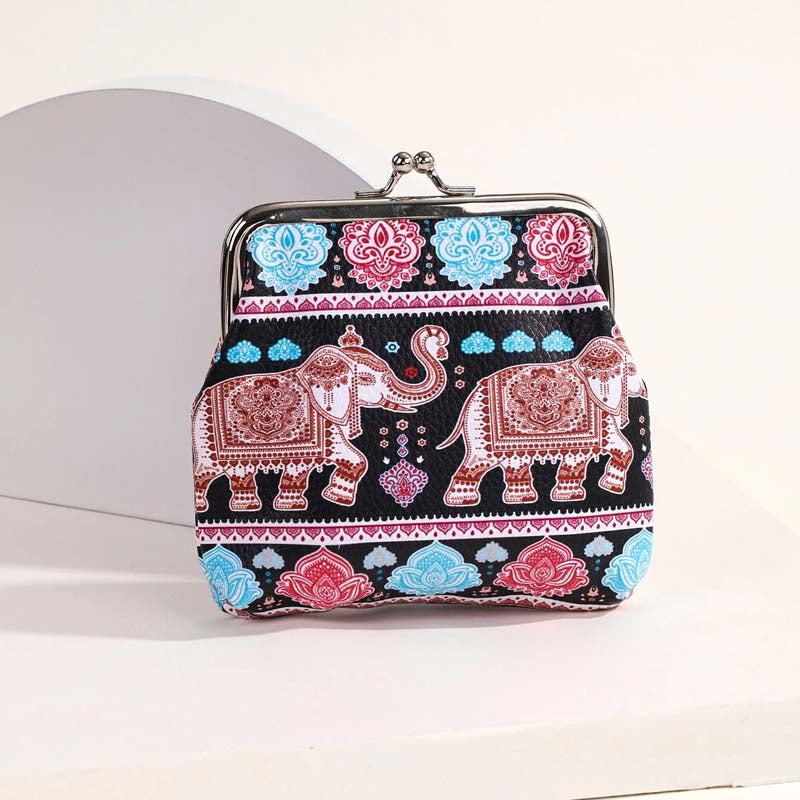 Vintage Ethnic Print Coin Purse