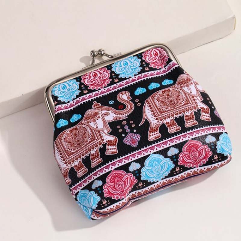 Vintage Ethnic Print Coin Purse