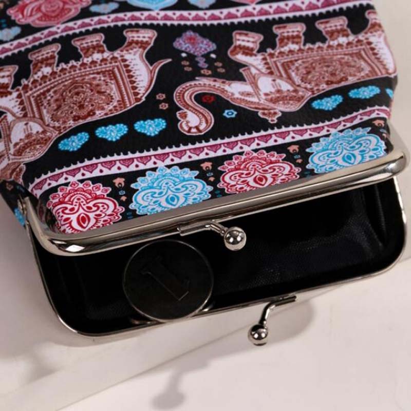 Vintage Ethnic Print Coin Purse