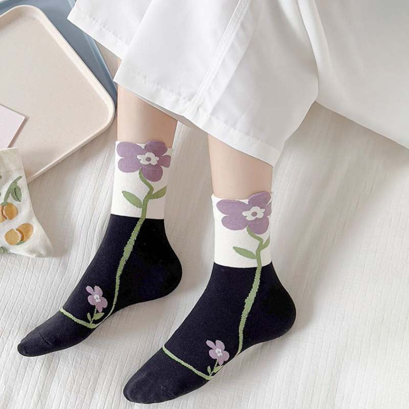 Casual Floral Socks