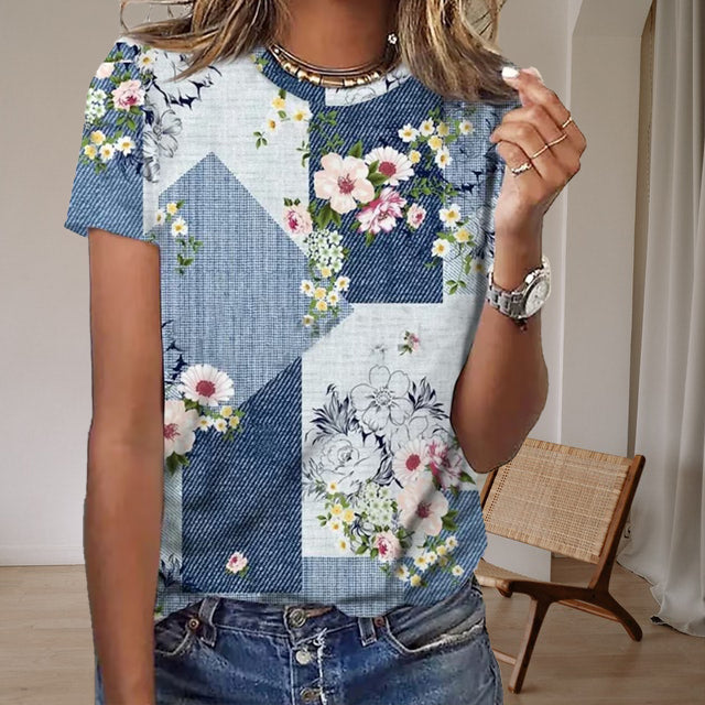 Casual Floral Print T-Shirt