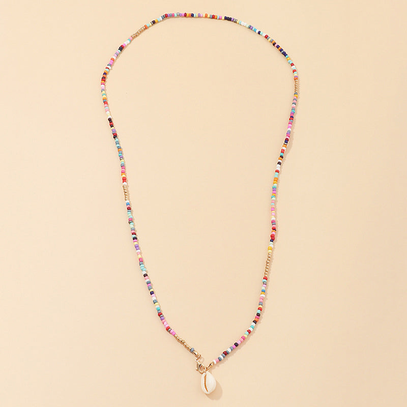 Bohemian Beaded Pendant Necklace