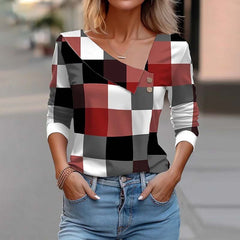 Casual Plaid Blouse