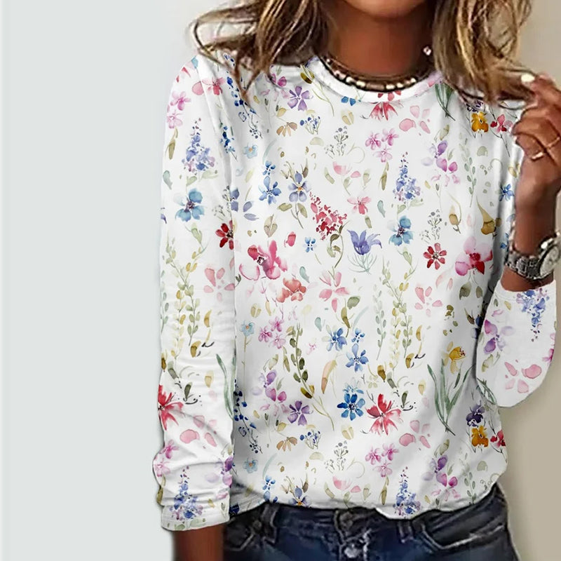 Casual Floral Print T-Shirt