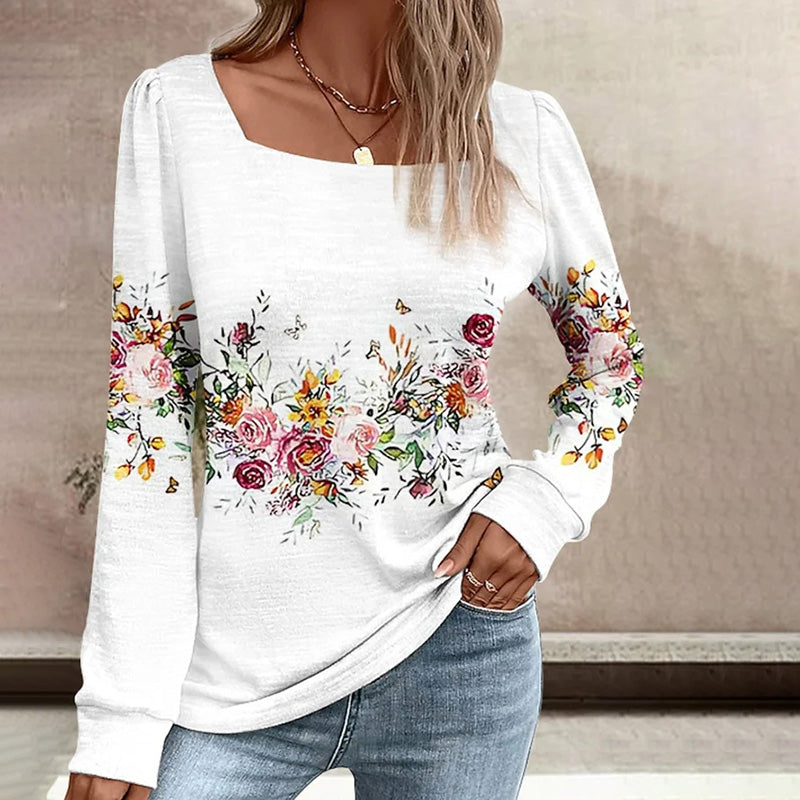 Elegant Floral Print Blouse