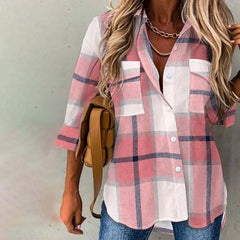 Casual Plaid Blouse