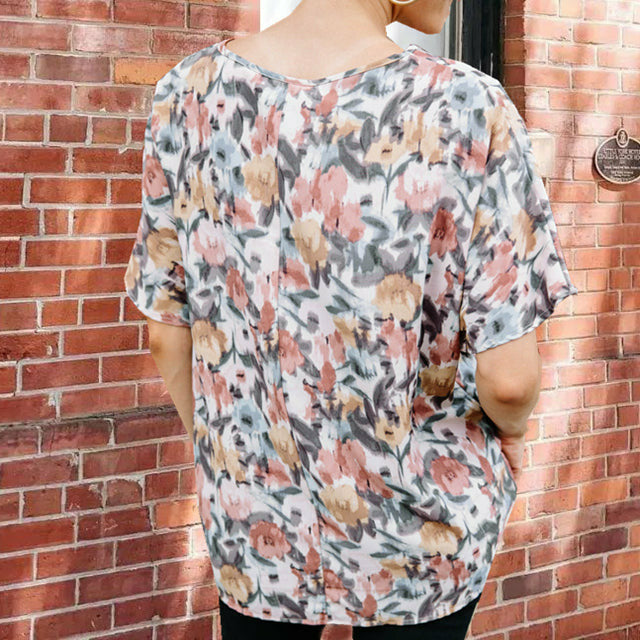 Casual Floral Print Blouse