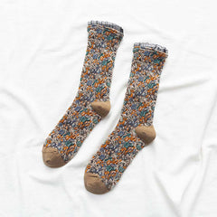 Vintage Floral Jacquard Socks