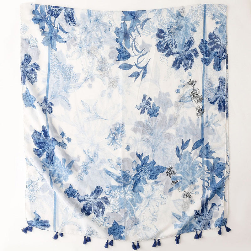 Fresh Floral Print Scarf