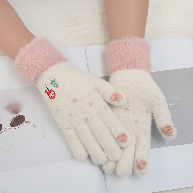 Cartoon Plush Warm Gloves