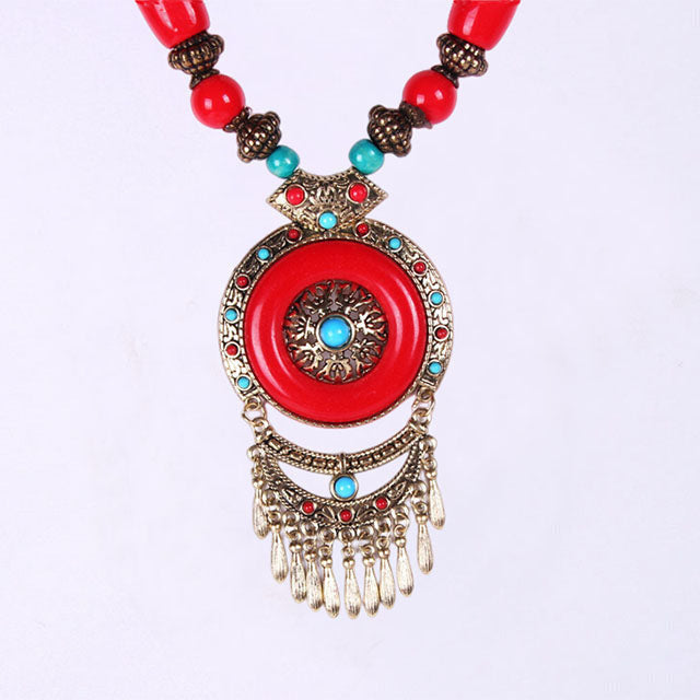 Bohemian Ethnic Pendant Necklace