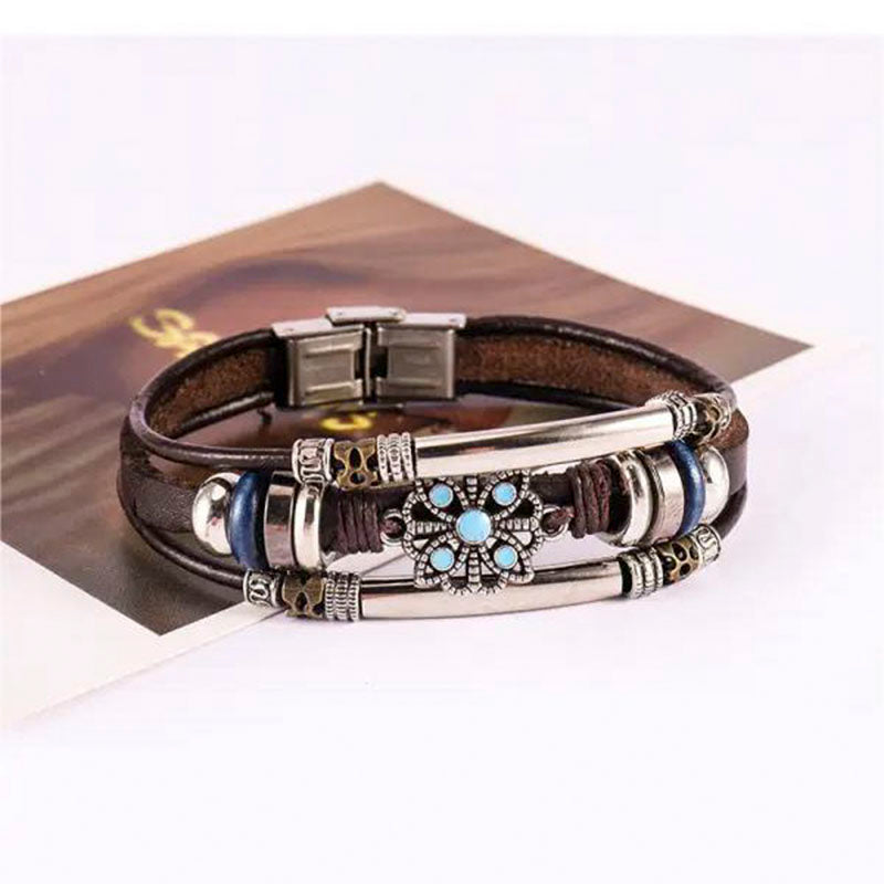 Vintage Hand Woven Floral Bracelet