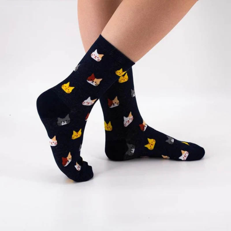 Cat Print Casual Socks