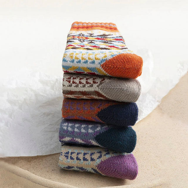 Pack Of 5 Pairs Of Printed Socks