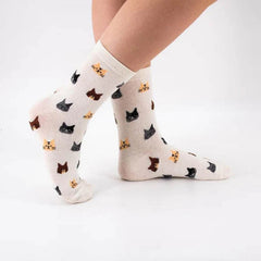 Cat Print Casual Socks